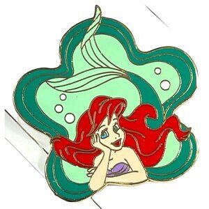 Disney Ariel Trading Pin Little Mermaid Badge Flower Lapel Pin Brooch Jewelry